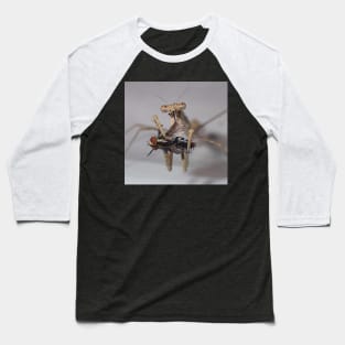 Praying Mantis with a fly. Baseball T-Shirt